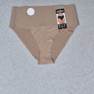 FIT Women Panty XL Beige Light Control Bonded Figure Improving Technology NWT